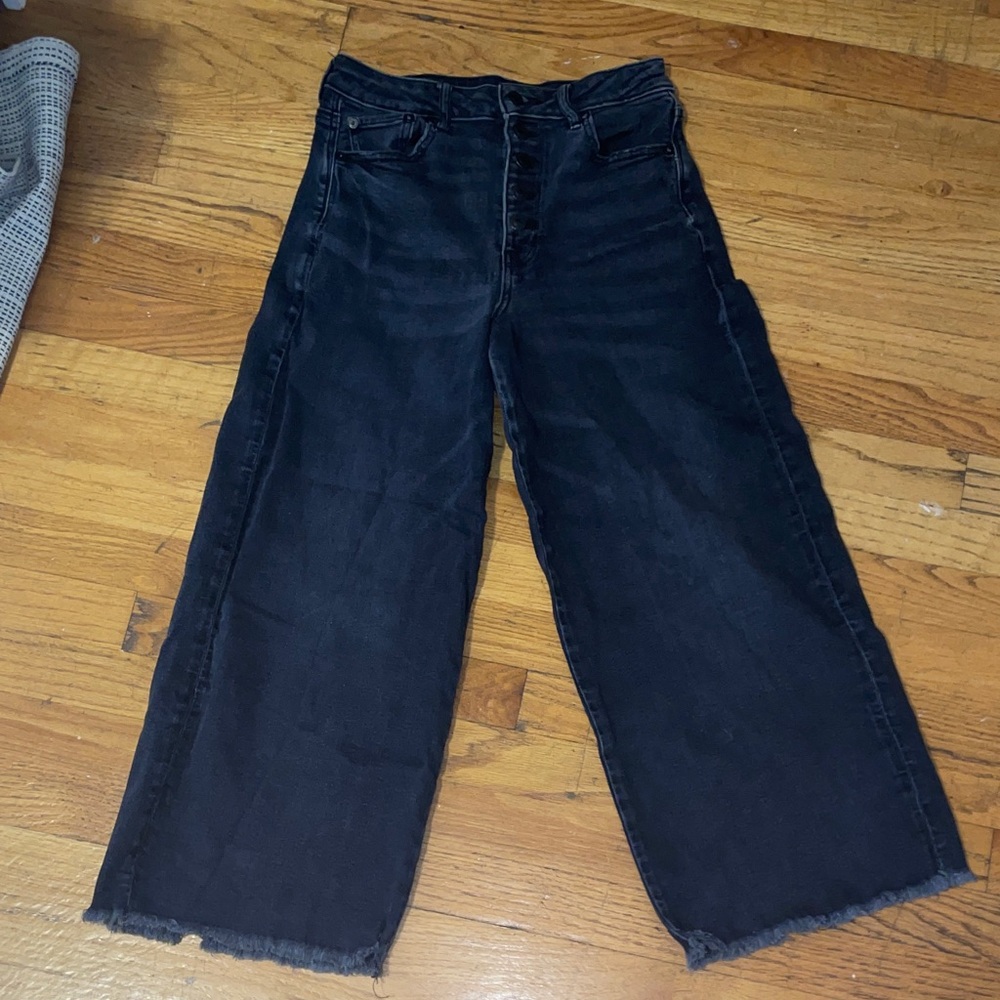 American Eagle Outfitters Dark Wide-Leg Jeans